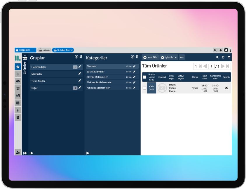 Grup Kategori Yapısı