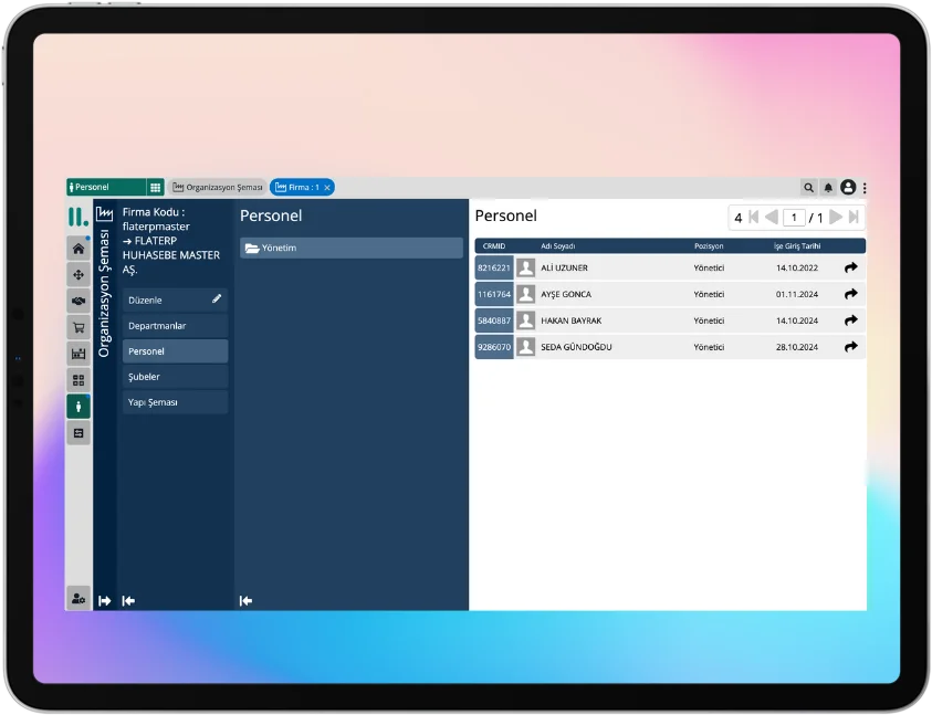 Organizasyon Şeması Oluşturun
